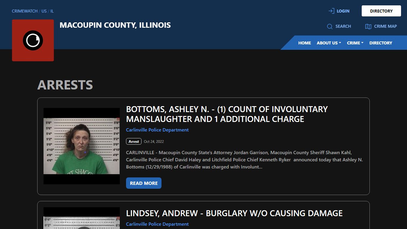 Arrests for Macoupin County, Illinois | CRIMEWATCH